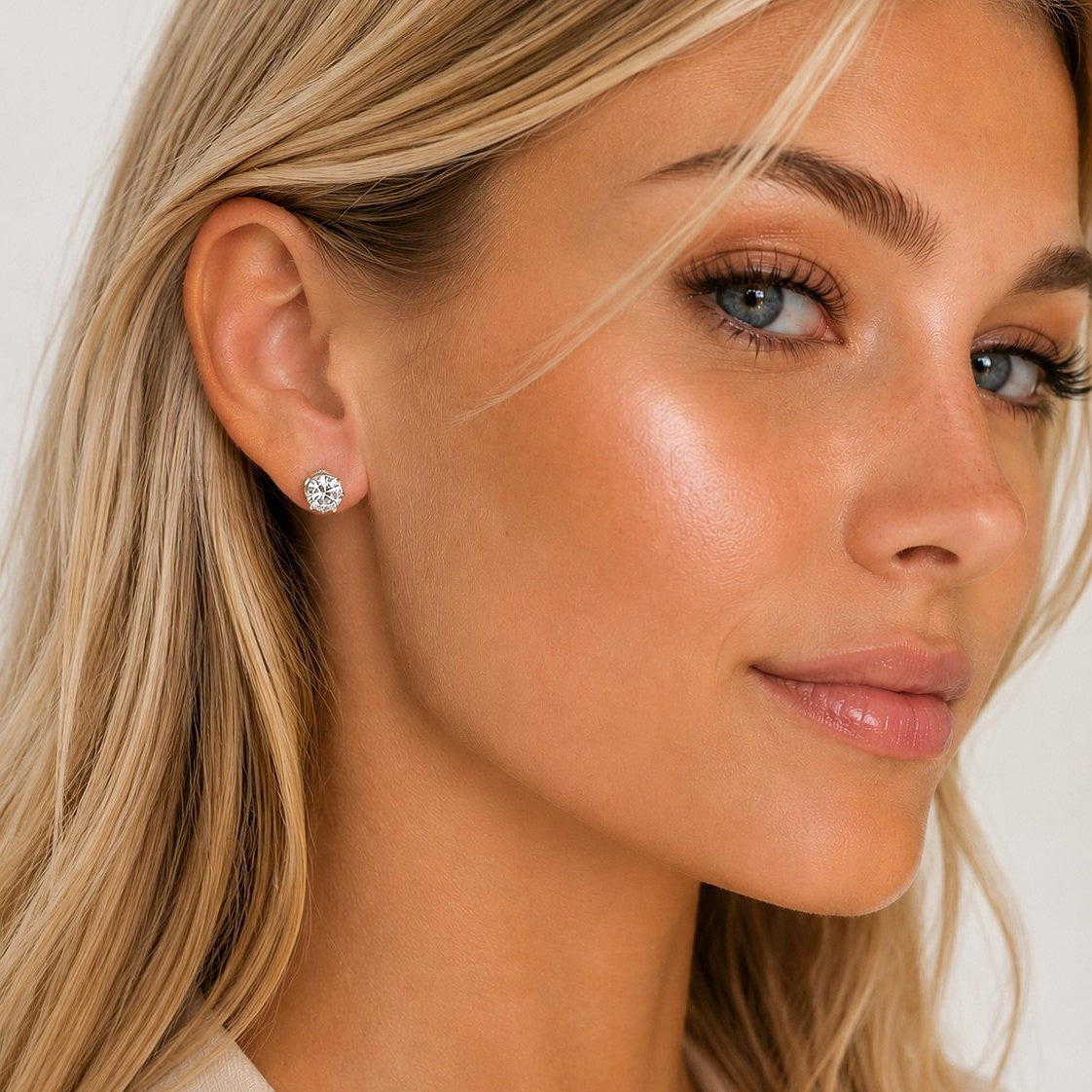 Lady small ear Silver/klar