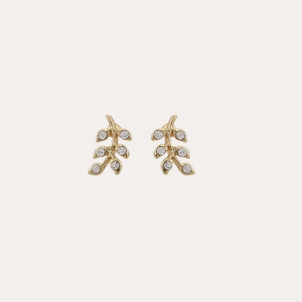 Minna small branch ear Guld/klar