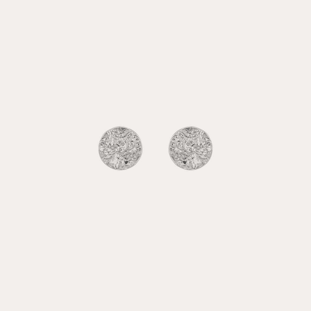 Rue small coin ear Silver