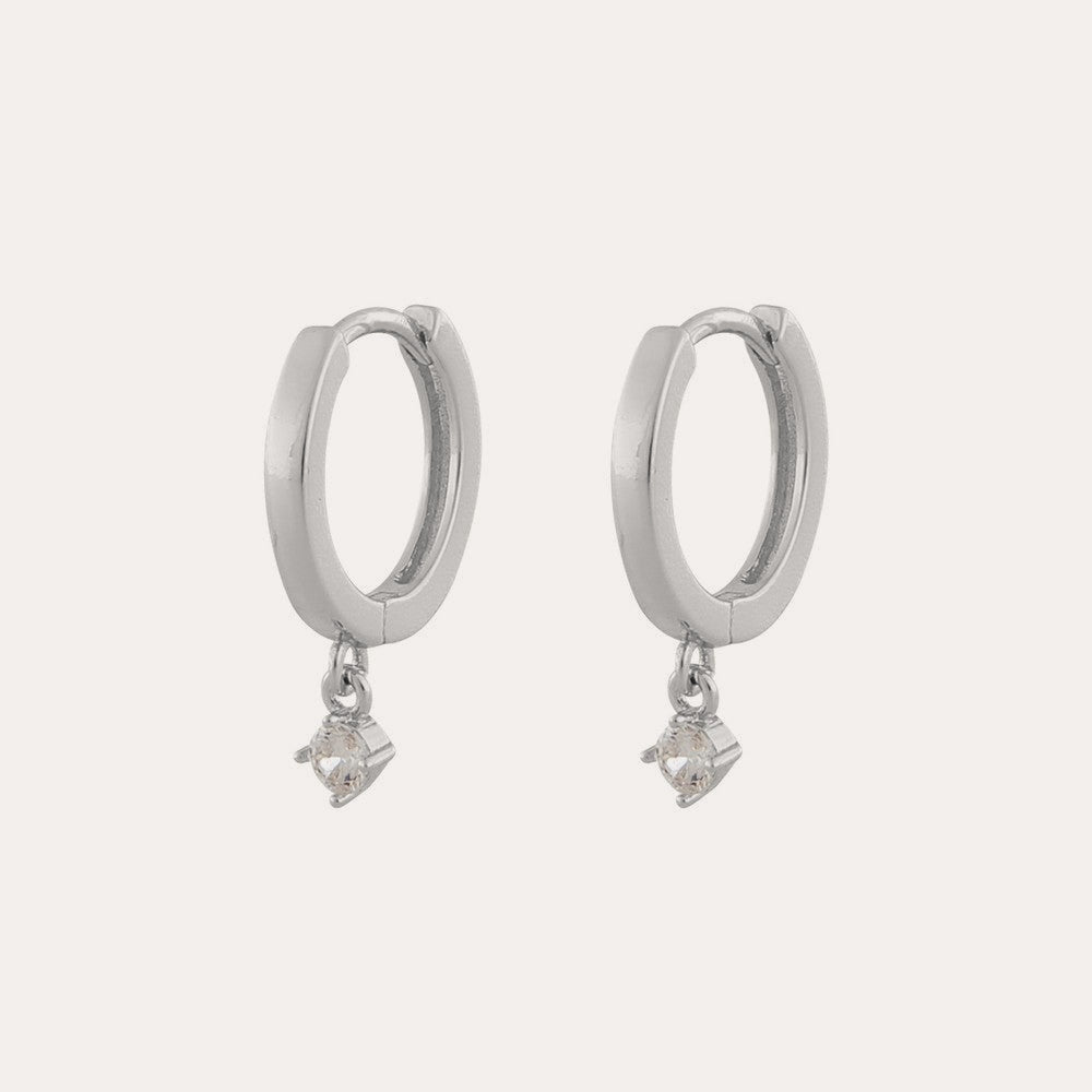 Camille small ring ear Silver/clear