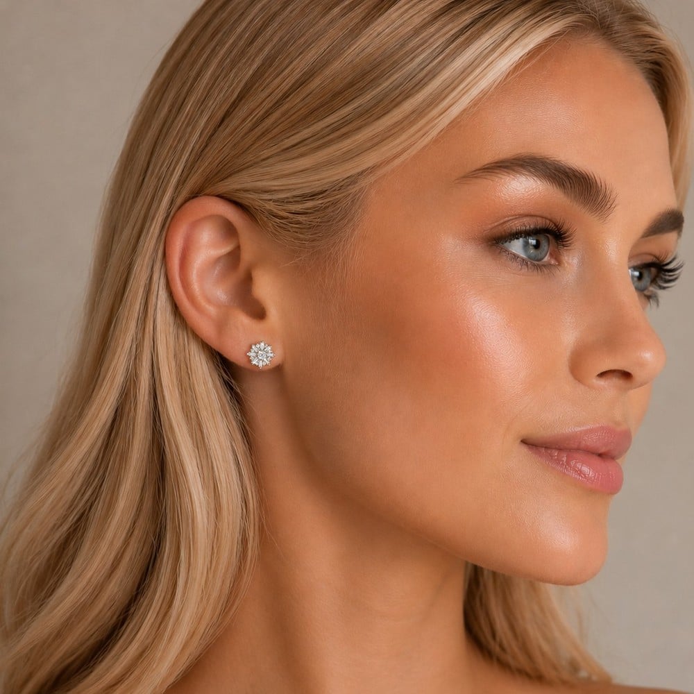 Misty round ear Silver/klar