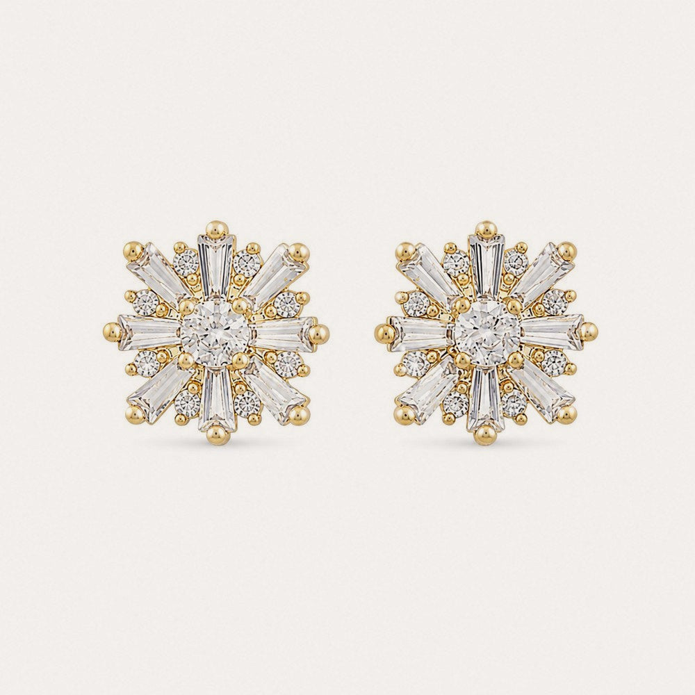 Misty round ear Guld/klar