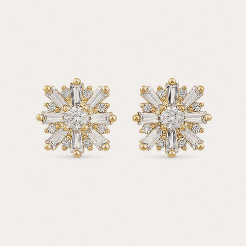 Misty round ear Guld/klar