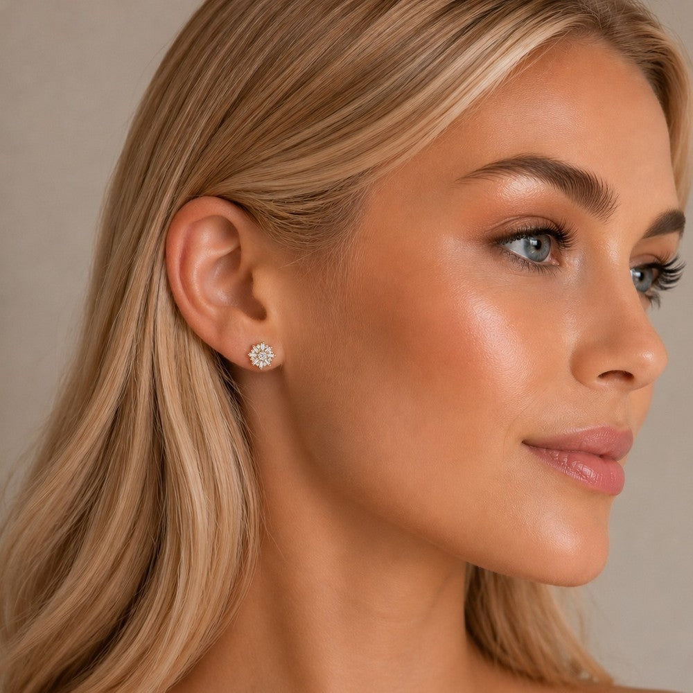 Misty round ear Guld/klar