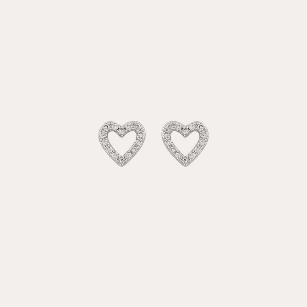Valentina small ear Silver/klar