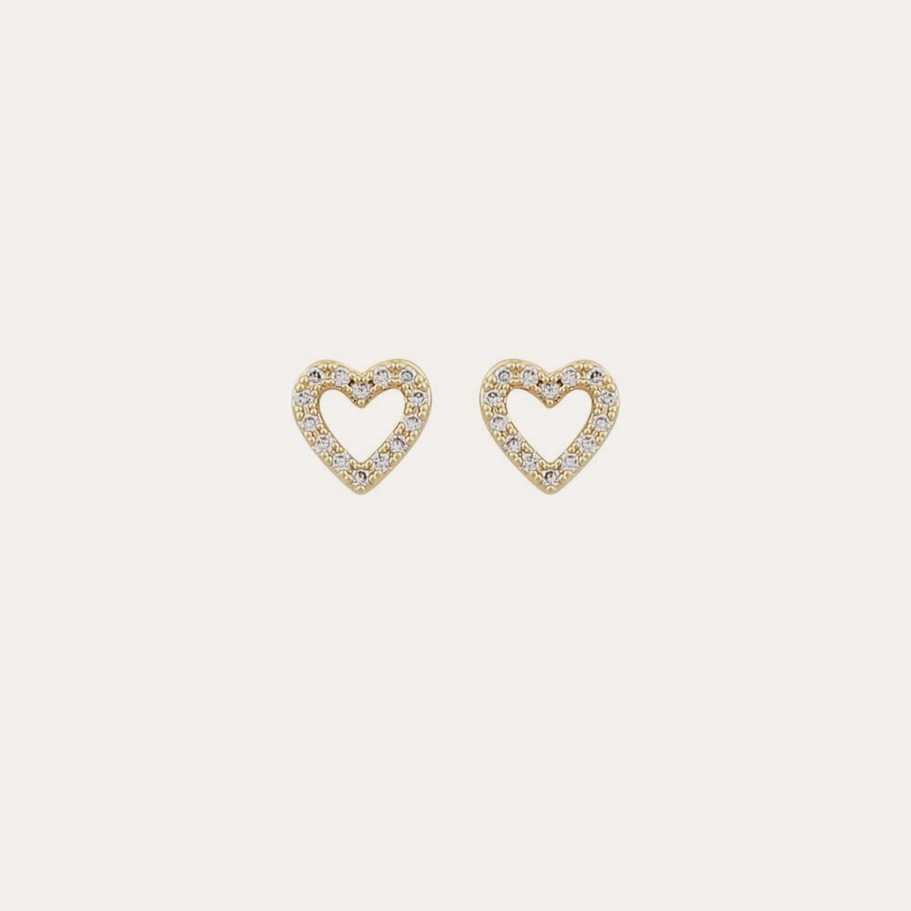 Valentina small ear Guld/klar