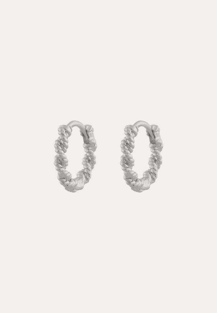 Exibit small ring ear Silverpläterad