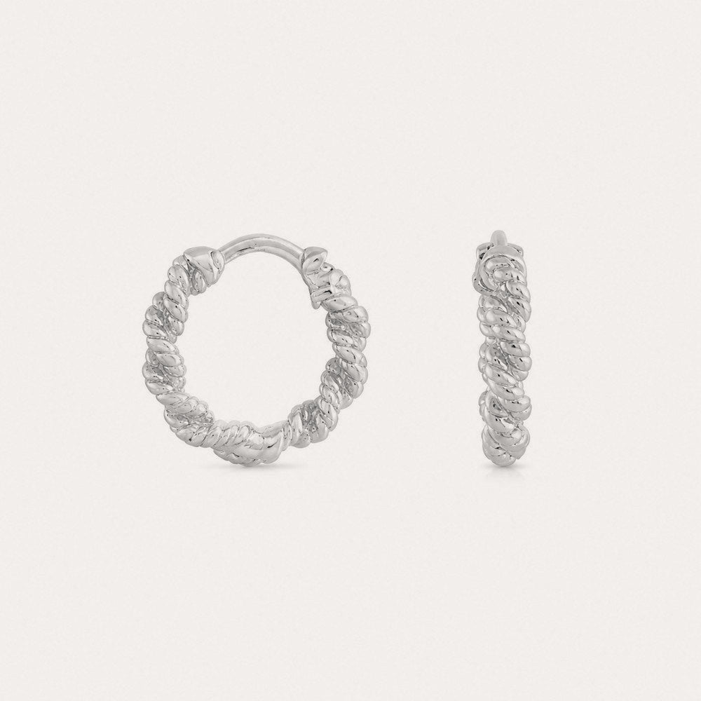 Exibit small ring ear Silverpläterad