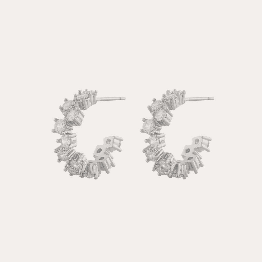 Nuit oval ear Silver/klar