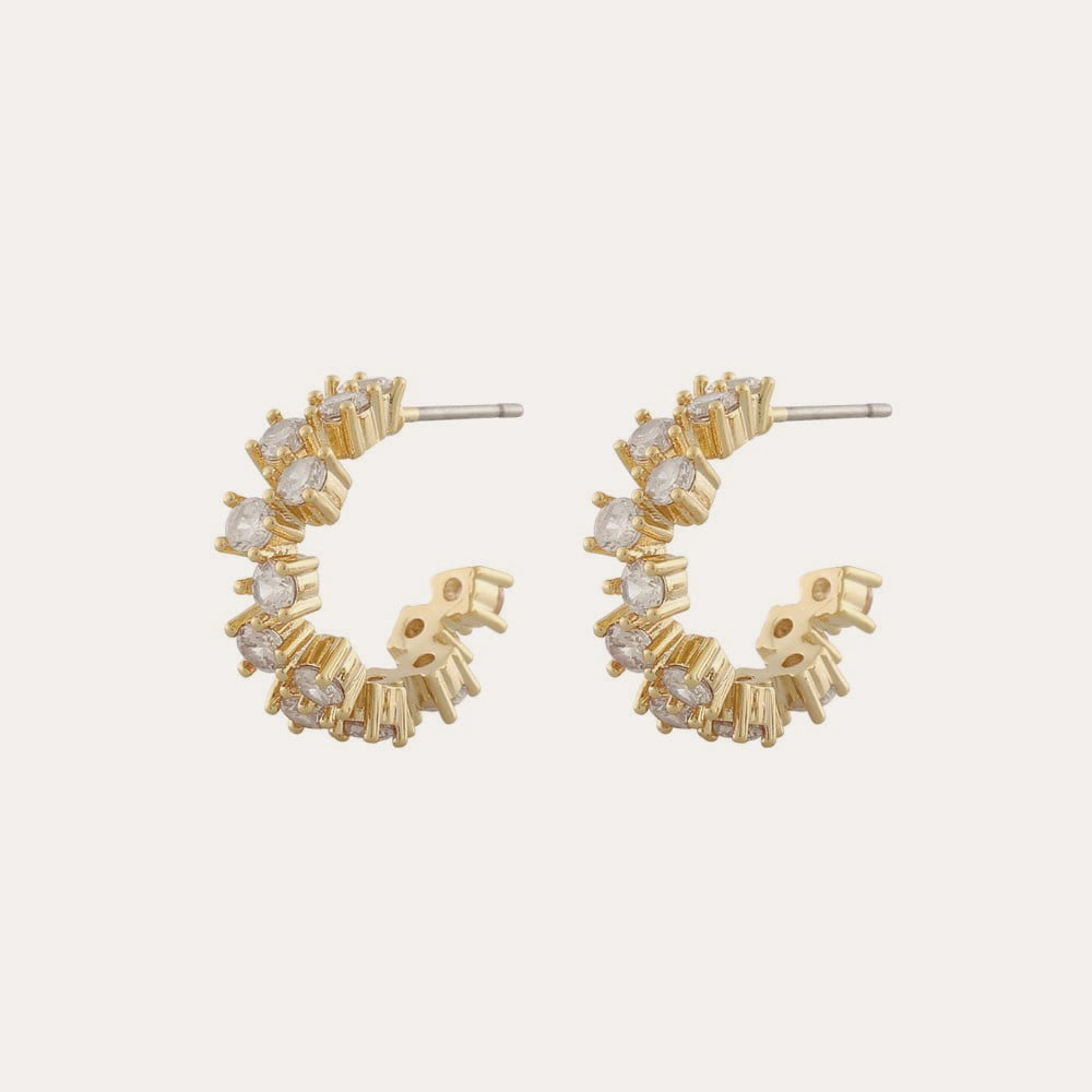 Nuit oval ear Guld/klar