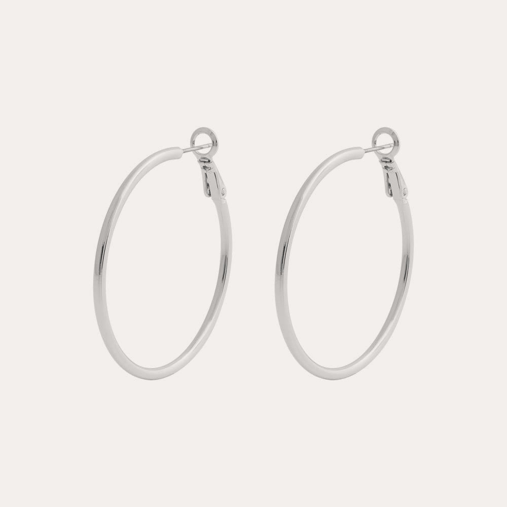 Amsterdam small ring ear 40mm Silverpläterad