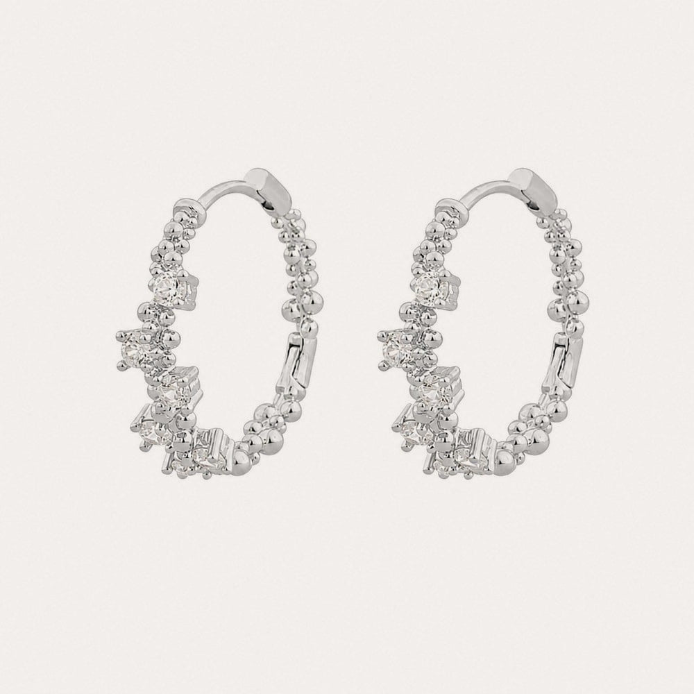 Helsinki ring ear Silver/klar