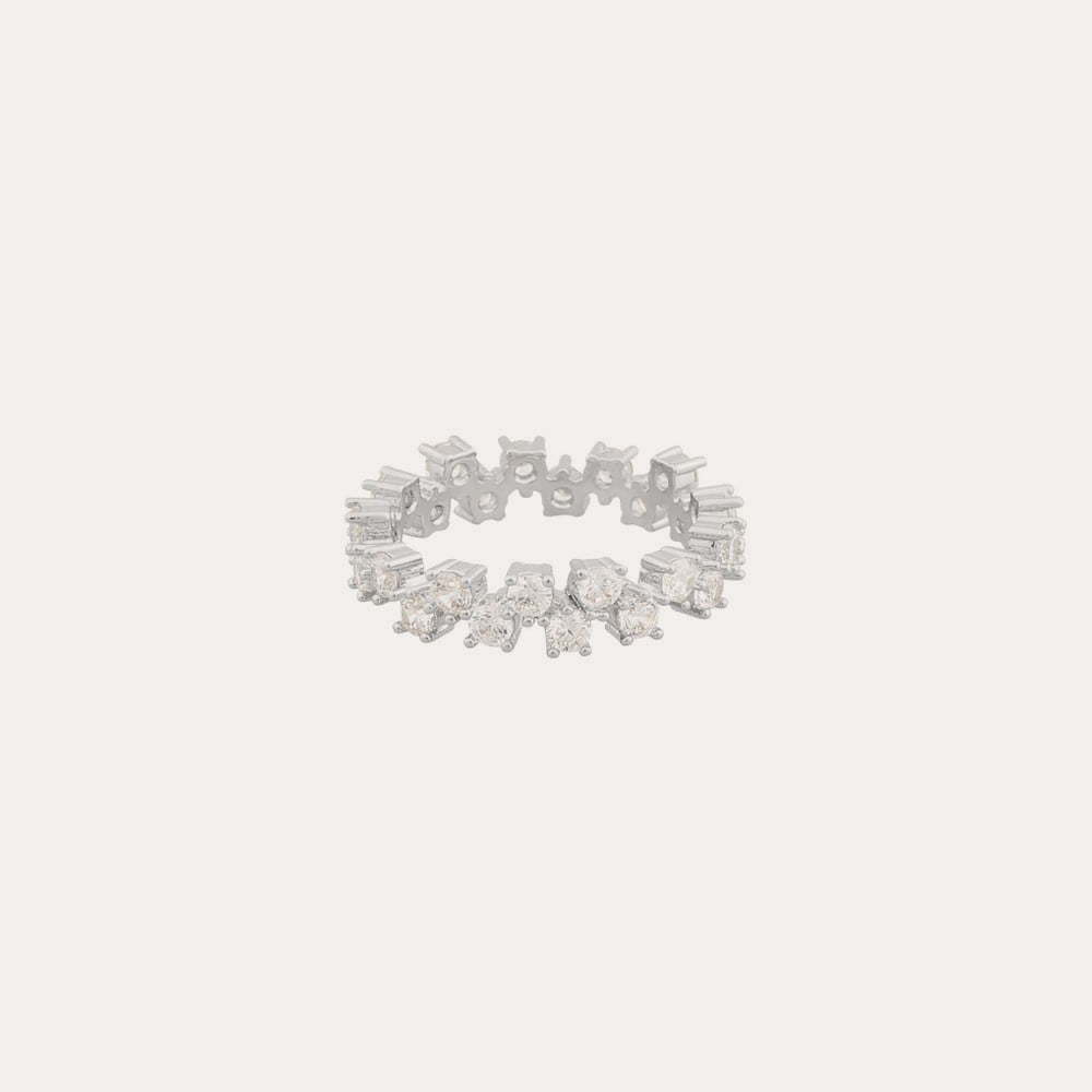 Ibiza nuit ring Silver/klar
