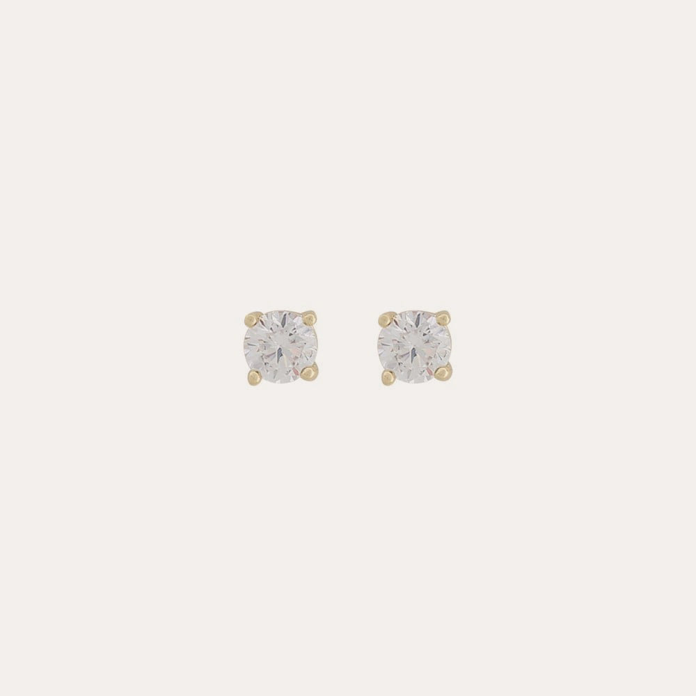 Essence stone ear 3mm Guld/klar
