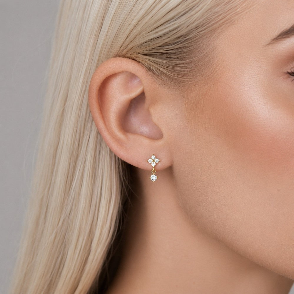 Wish short ear Guld/klar