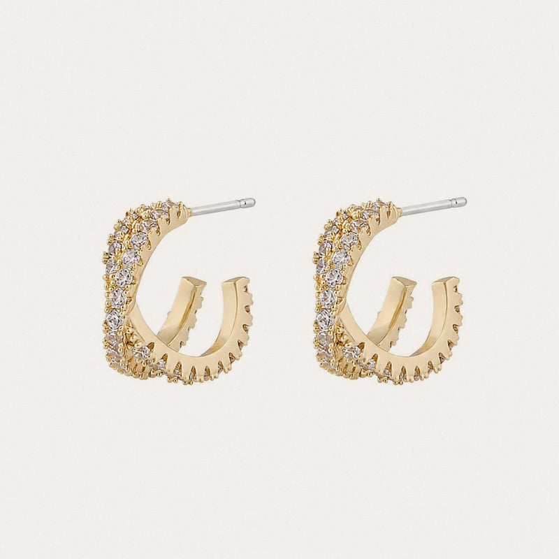 Fanny double oval earring