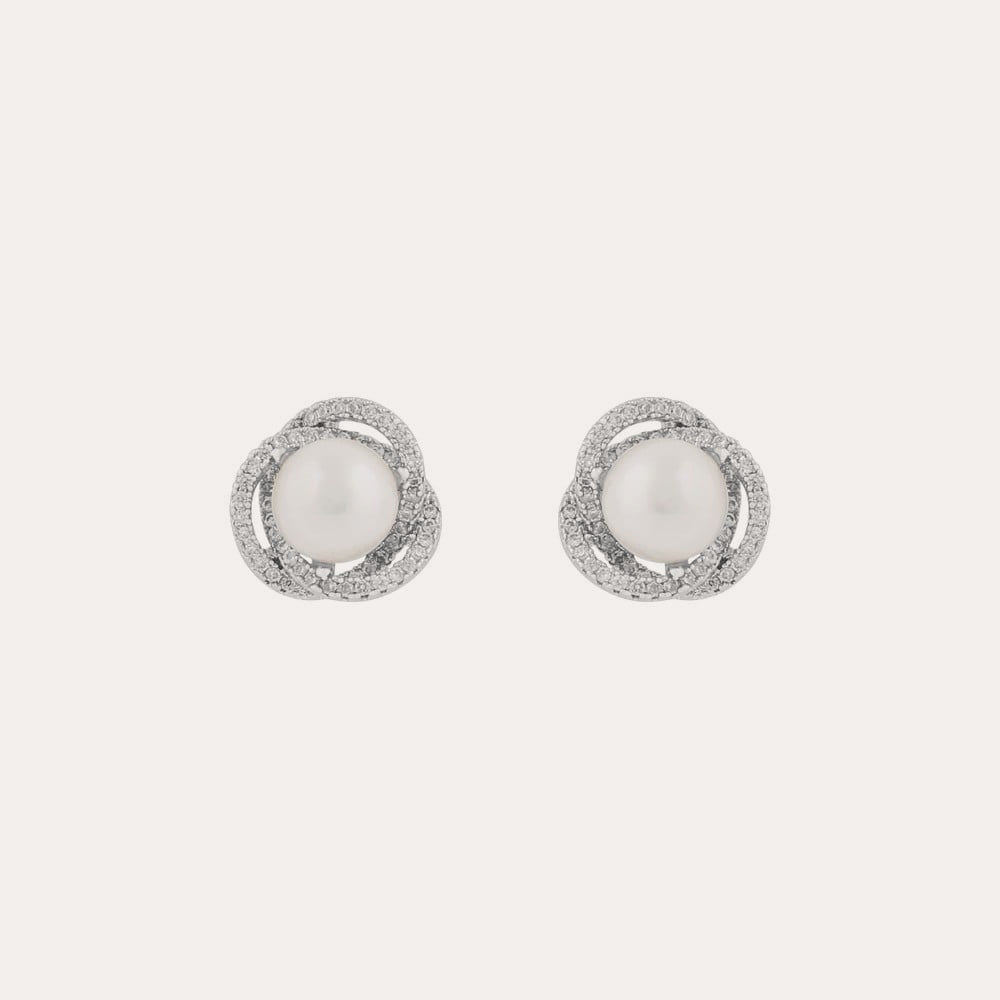 Mayfair pearl ear Silver/white