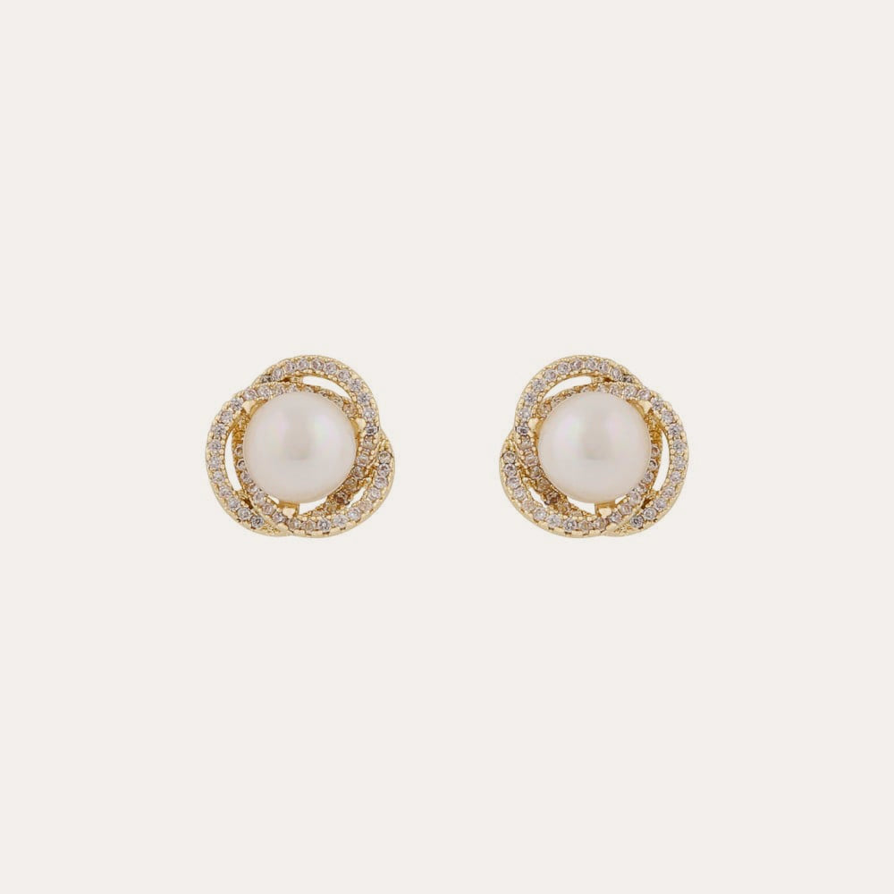 Mayfair pearl ear Gold/white