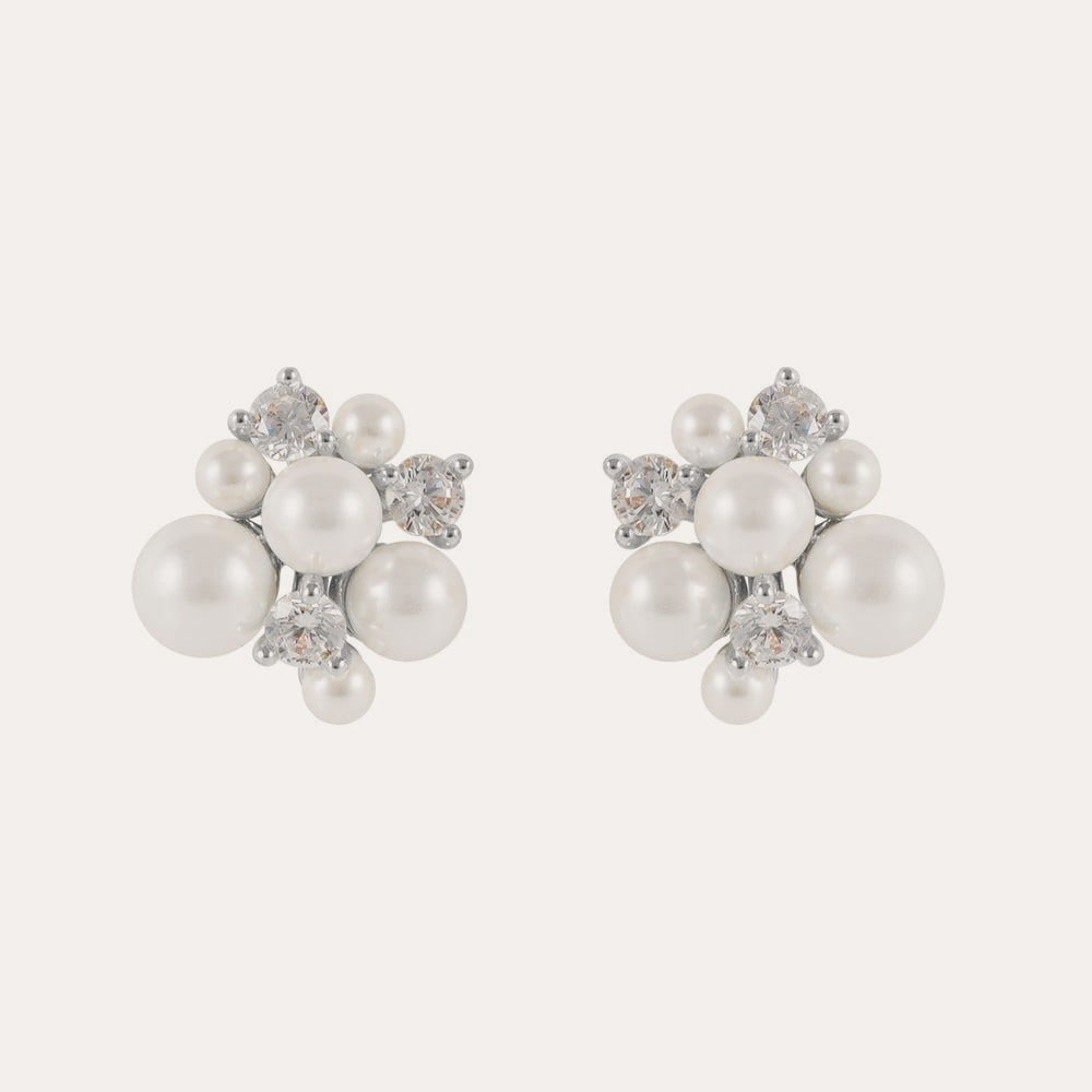 Mayfair irregular pearl ear Silverpläterad