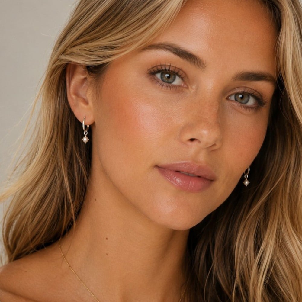 Lucy ring pendant ear Silverpläterad