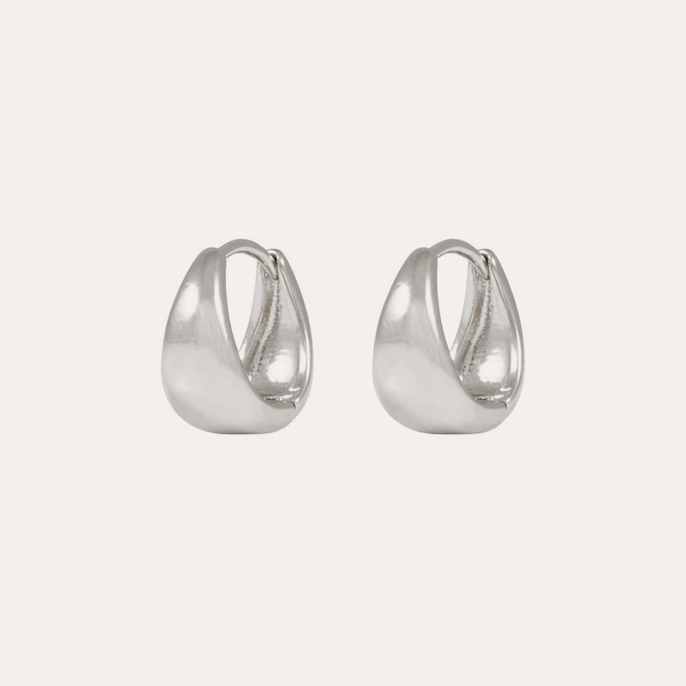 Honey drop ring ear 12mm Silver