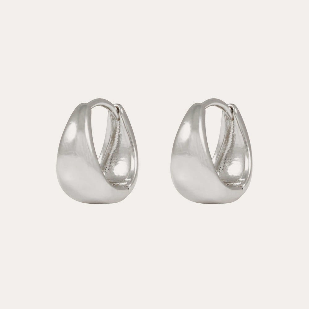 Honey drop ring ear 15mm Silver