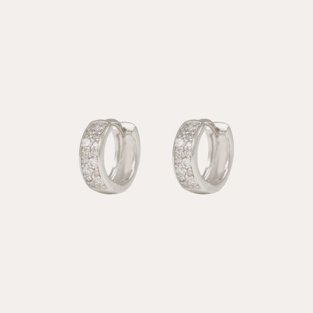 Nisi stone ring ear 8mm Silver/clear