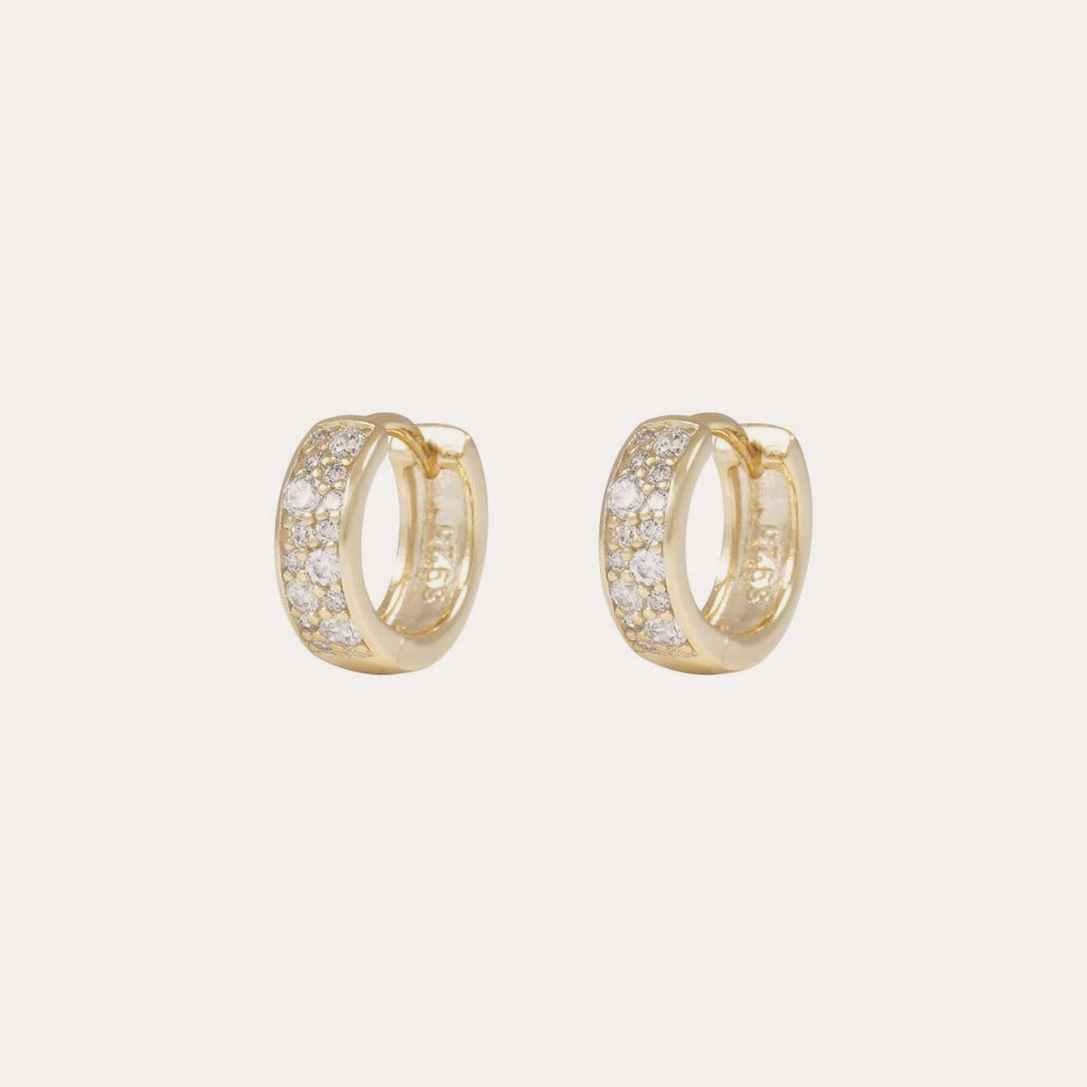 Nisi stone ring ear 8mm Gold/clear