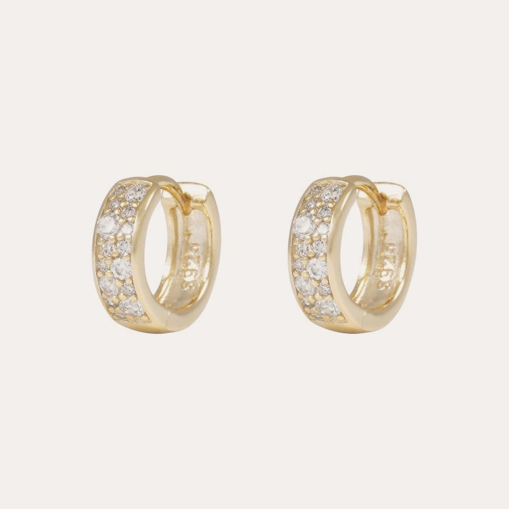 Nisi stone ring ear 12mm Gold/clear