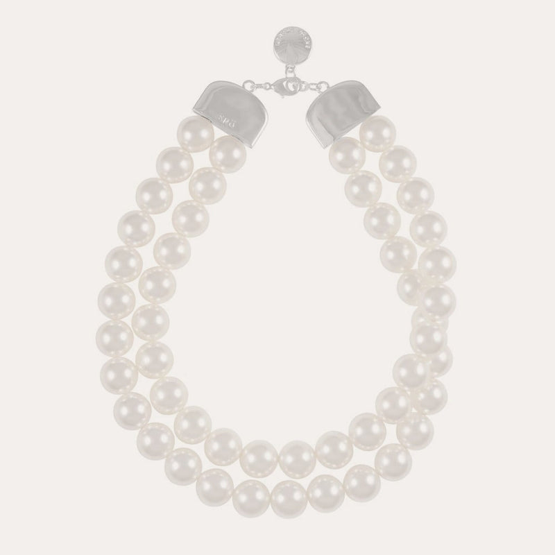 SNÖ ICON two row big pearl necklace