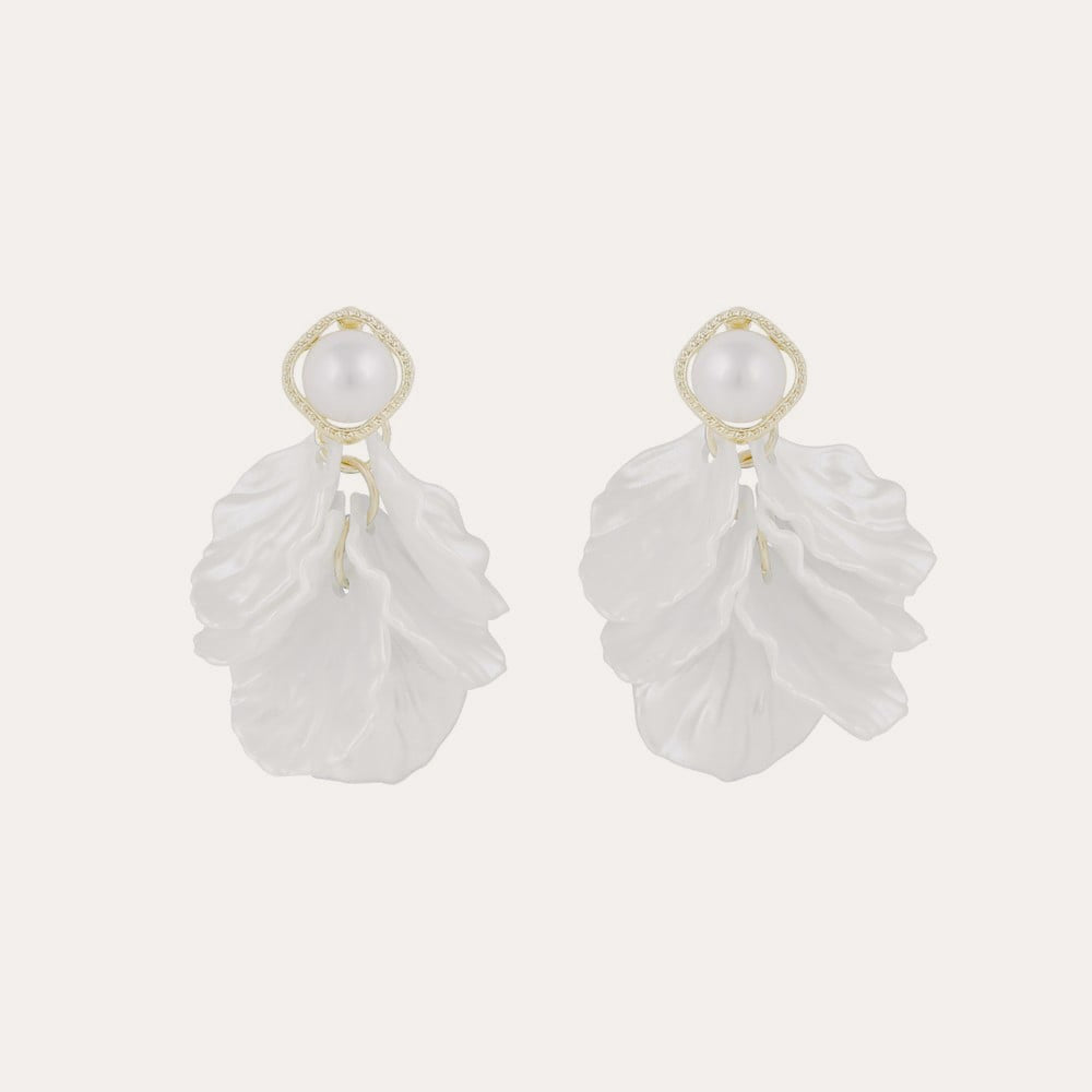 SNÖ ICON small flower ear Guld/vit