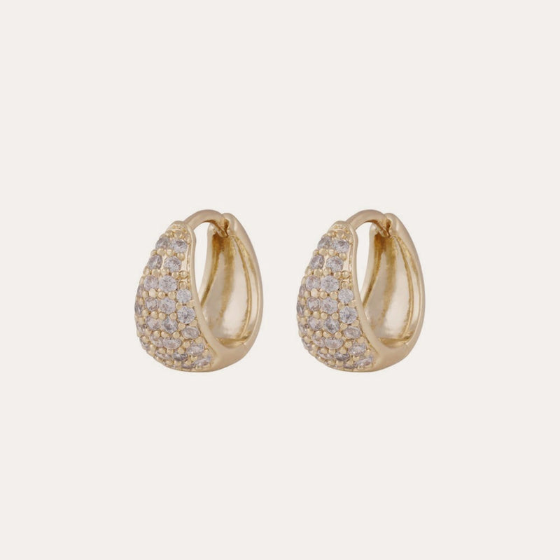 Essential Honey crystal small oval earring