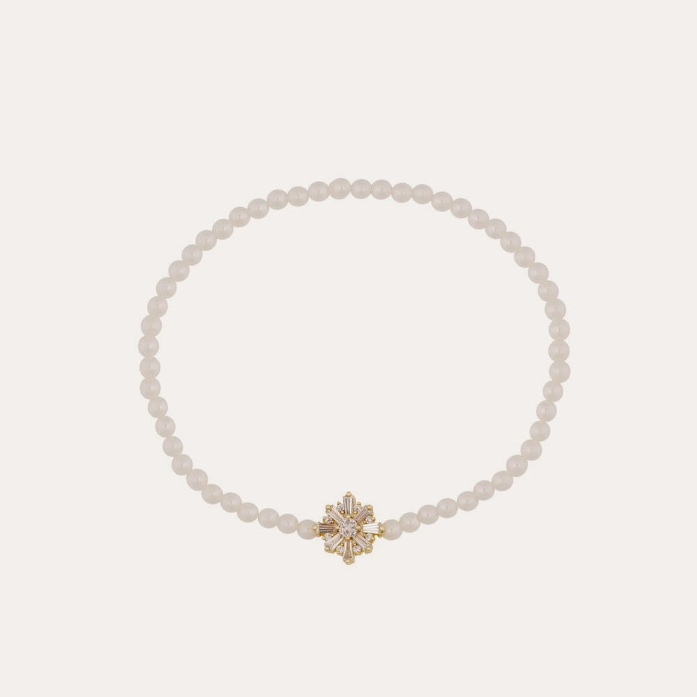 SNÖ ICON pearl elastic brace Guld/vit