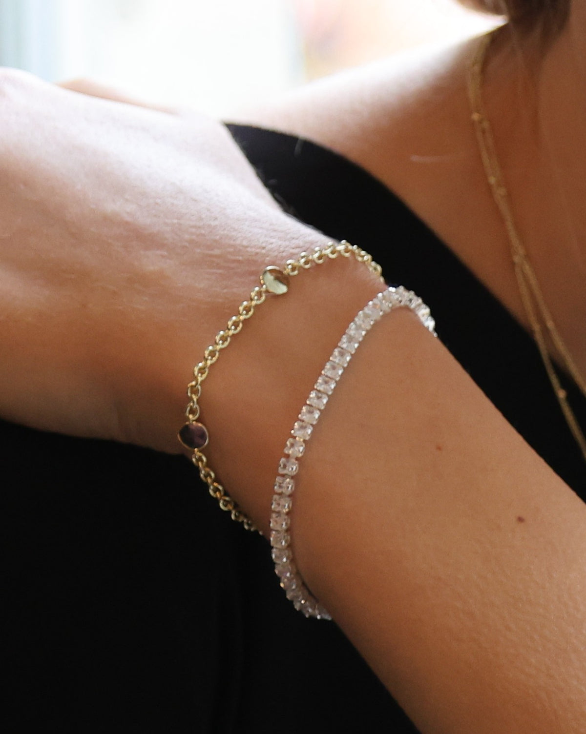 Nova bracelet Guld/klar Silver/klar
