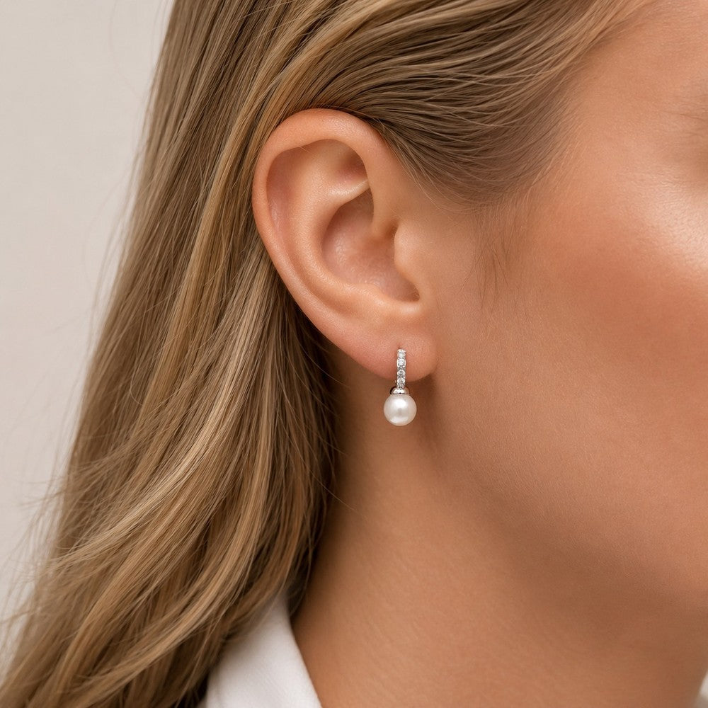 Astrid ear Silver/vit