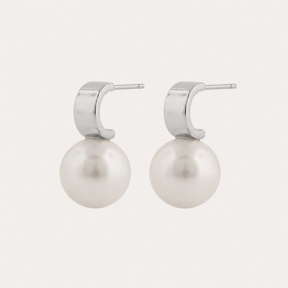 Adriana ear Silver/vit