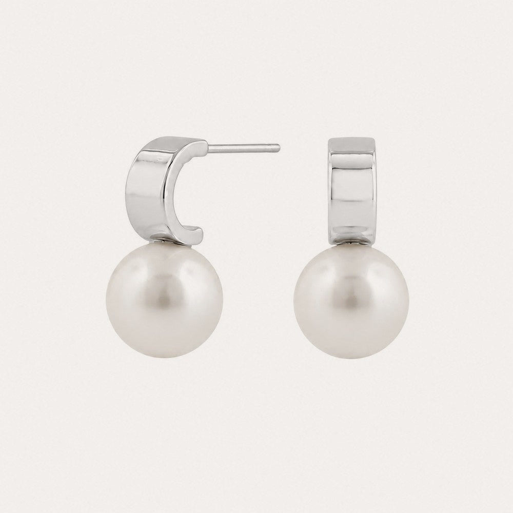 Adriana ear Silver/vit