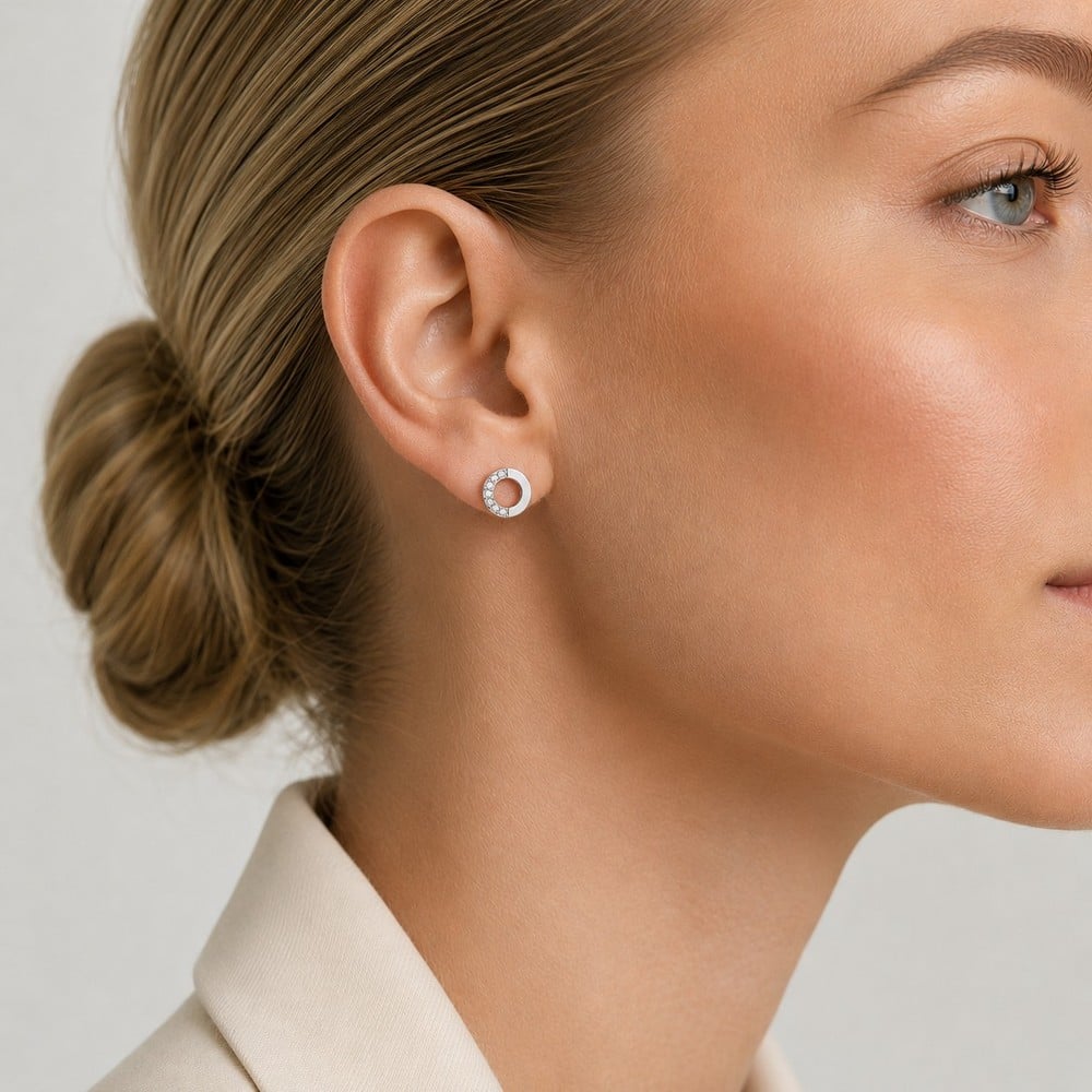Colline small ear Silver/klar