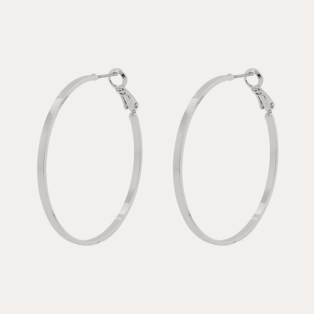 Moe ring ear 40mm Silverpläterad