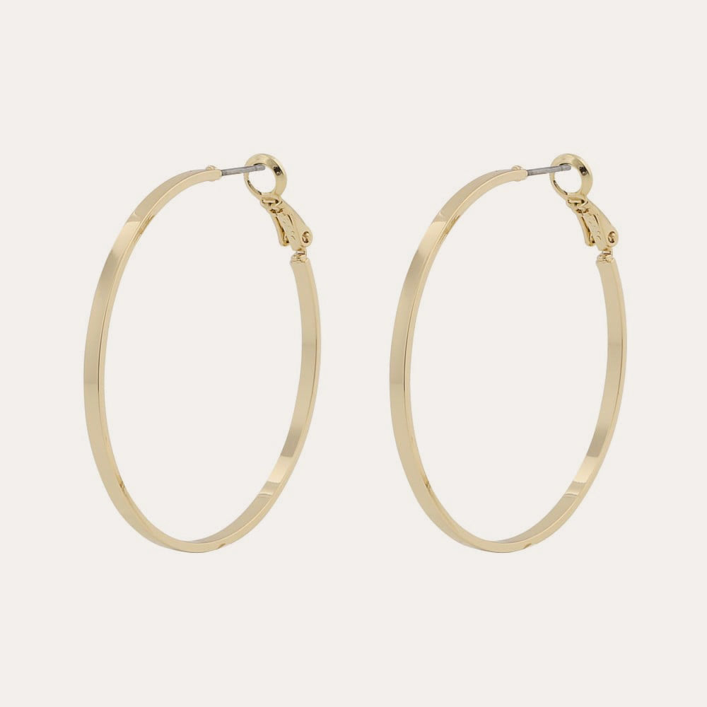 Moe ring ear 40mm Guldpläterad