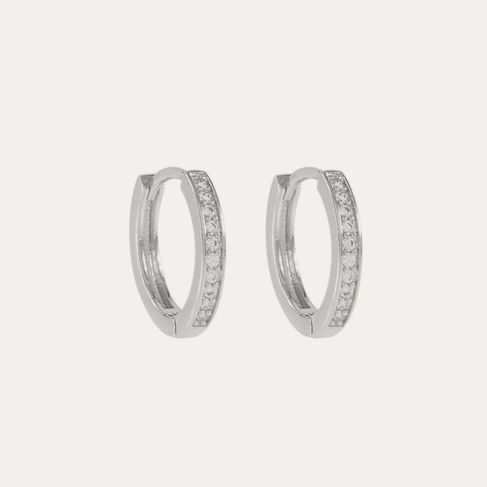 Elaine small ring ear Silver/klar