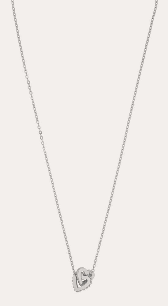 Connected pendant neck heart 42 Silver/klar