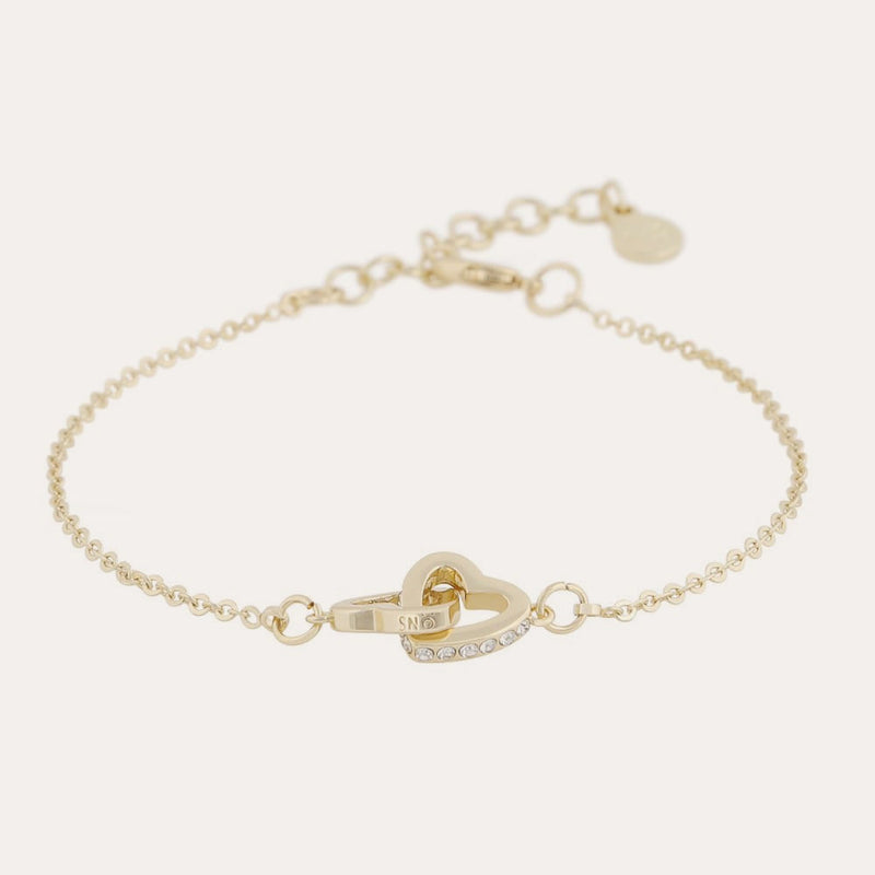 Connected chain bracelet heart
