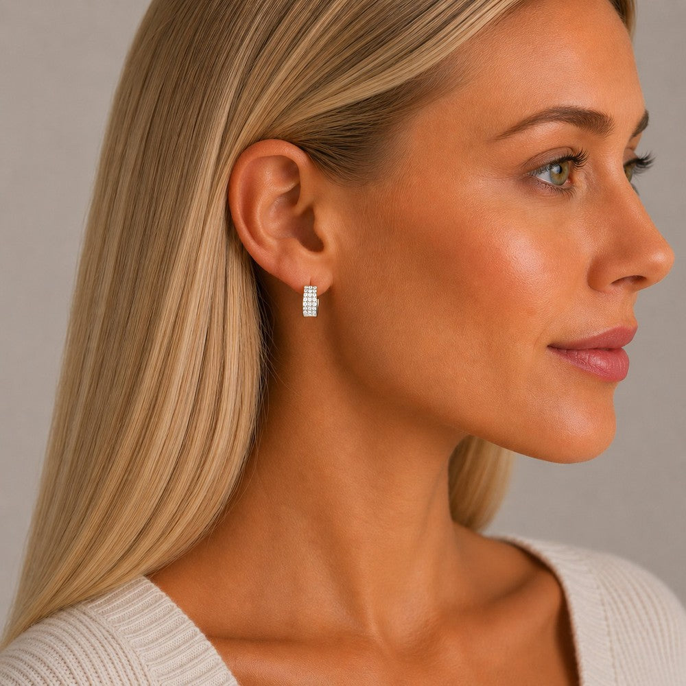 Carrie small ring ear Silver/klar