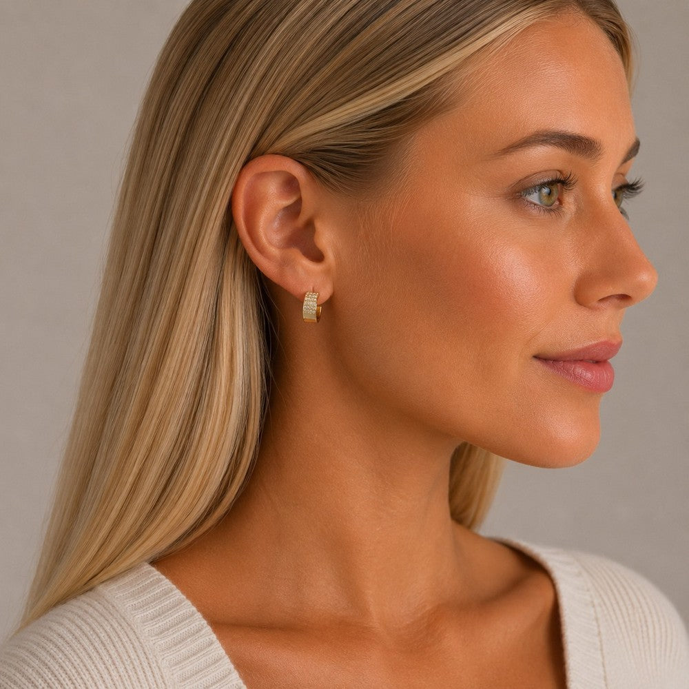 Carrie small ring ear Guld/klar