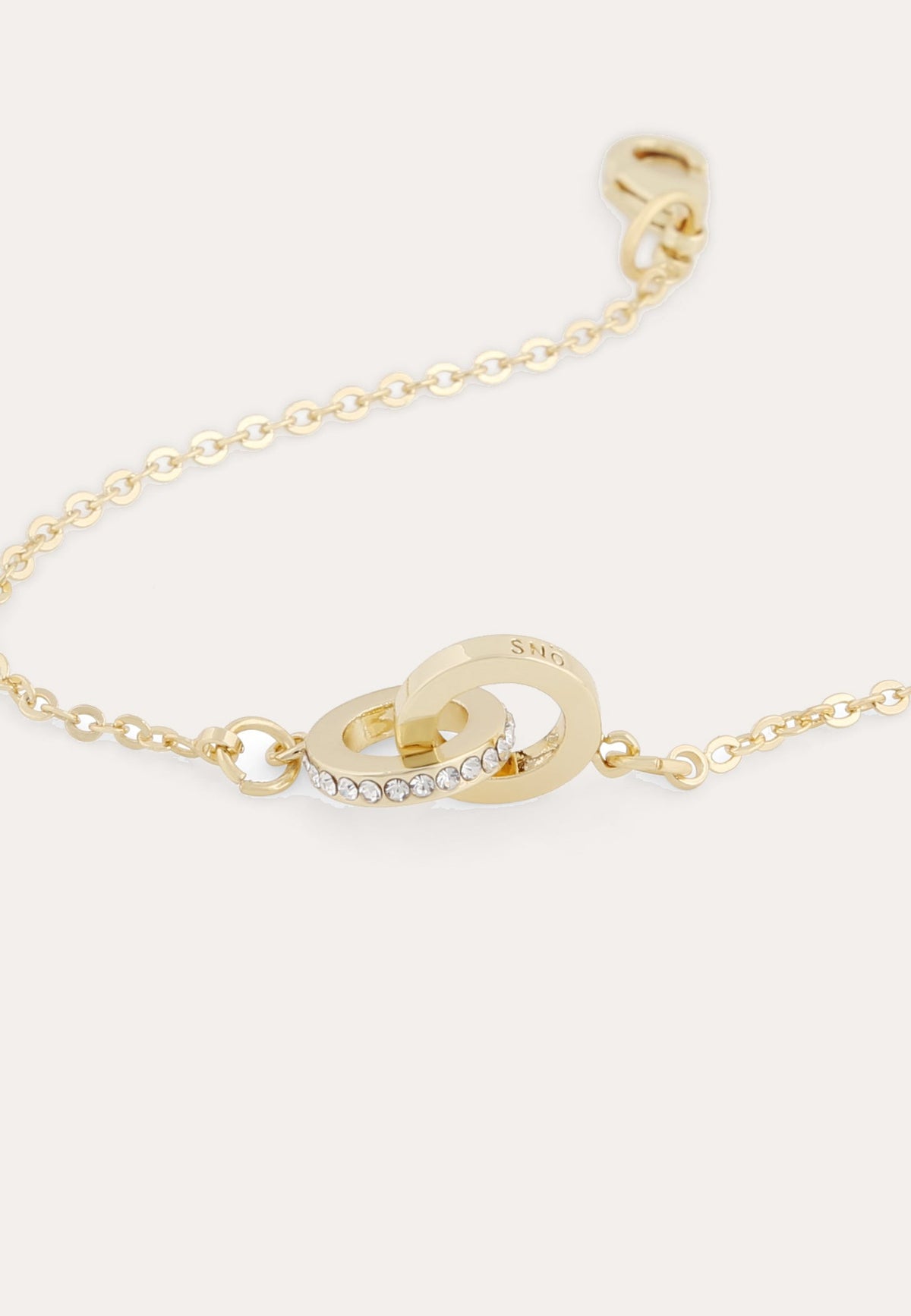 Connected chain brace Guld/klar