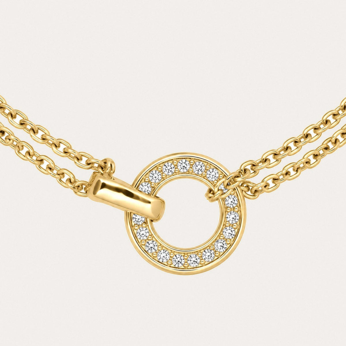 Double crystal bracelet Guld/klar