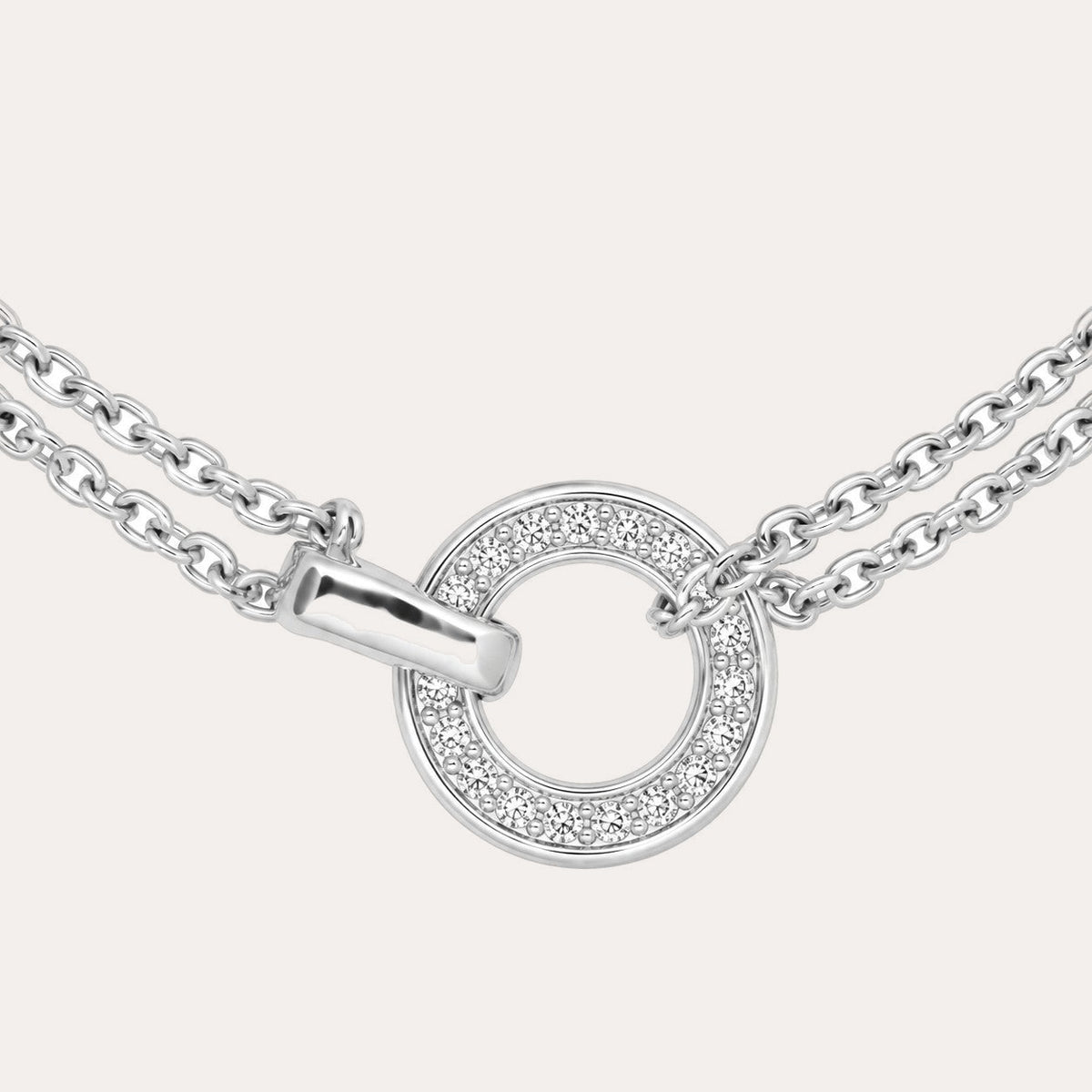 Double crystal bracelet Silver/klar