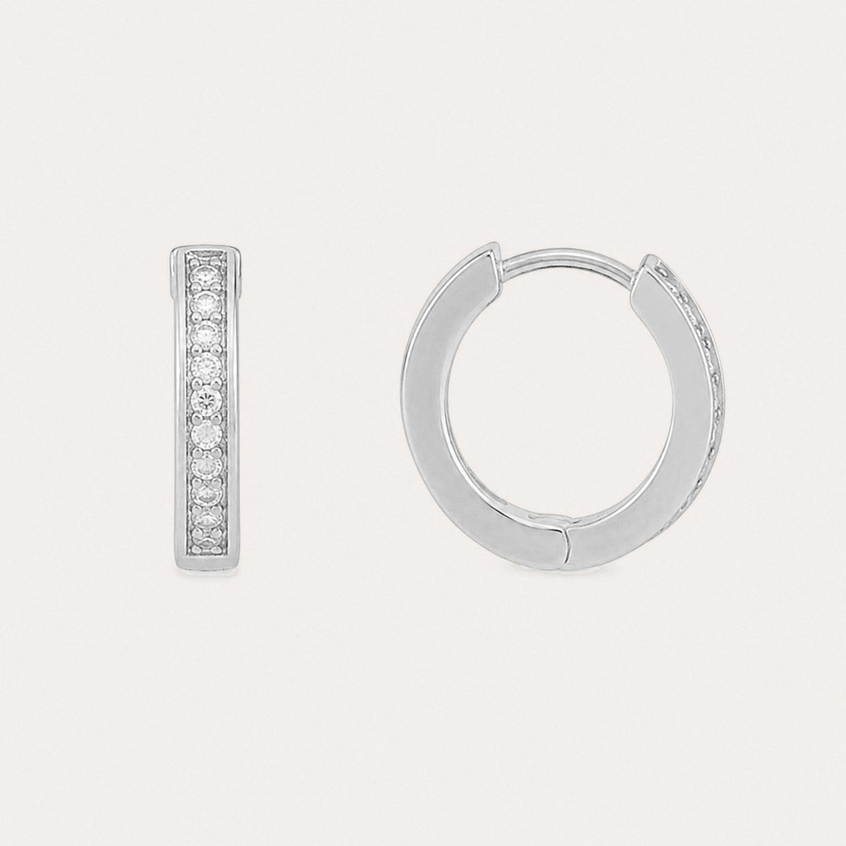 Elaine small ring ear Silver/klar