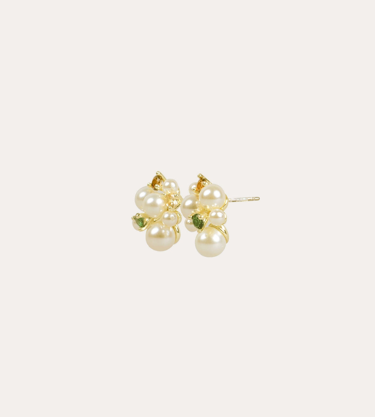 Gemme earring Guld/champagne